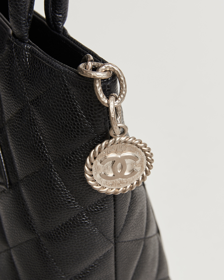 Heren | Chanel Pre-Owned Médallion Tote Bag Black Caviar | Chanel Pre-Owned | Médallion Tote Bag Black Caviar
