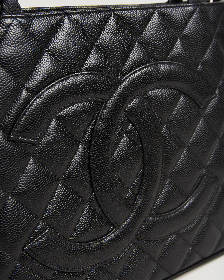 Heren | Chanel Pre-Owned Médallion Tote Bag Black Caviar | Chanel Pre-Owned | Médallion Tote Bag Black Caviar