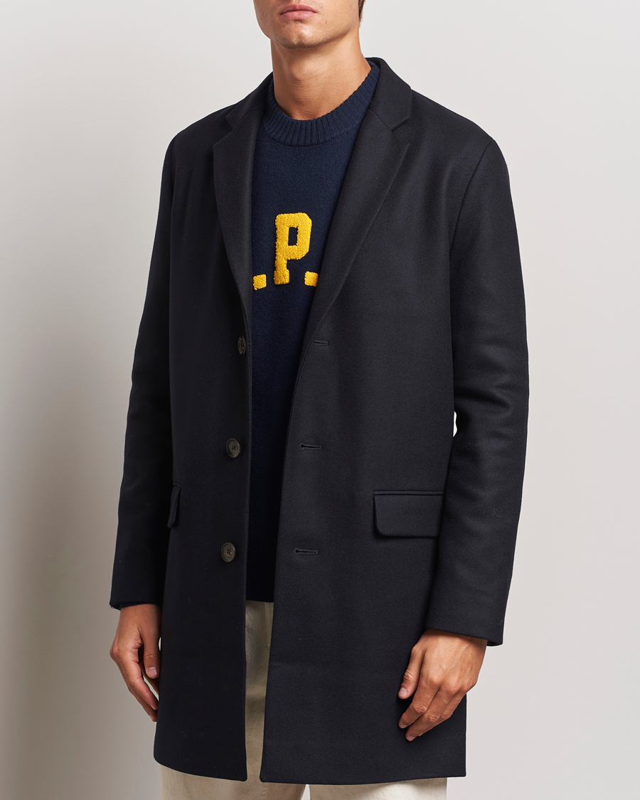 Homme | Manteaux Et Vestes | A.P.C. | Visconti Wool/Cashmere Coat Dark Blue