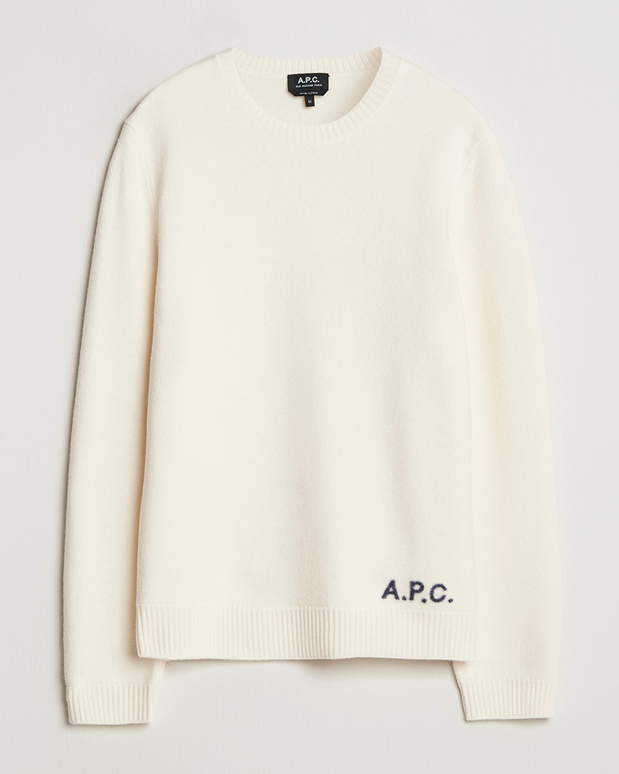Homme | Pulls Et Tricots | A.P.C. | Edward Merino Wool Sweater Ecru