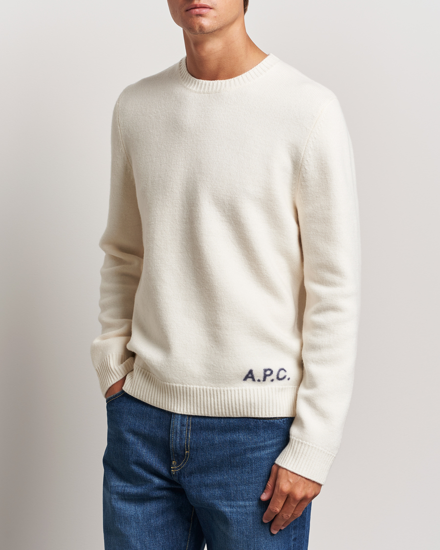 Homme | Pulls Et Tricots | A.P.C. | Edward Merino Wool Sweater Ecru