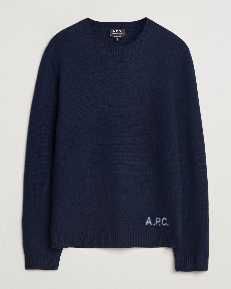 Heren | Truien | A.P.C. | Edward Merino Wool Sweater Dark Navy