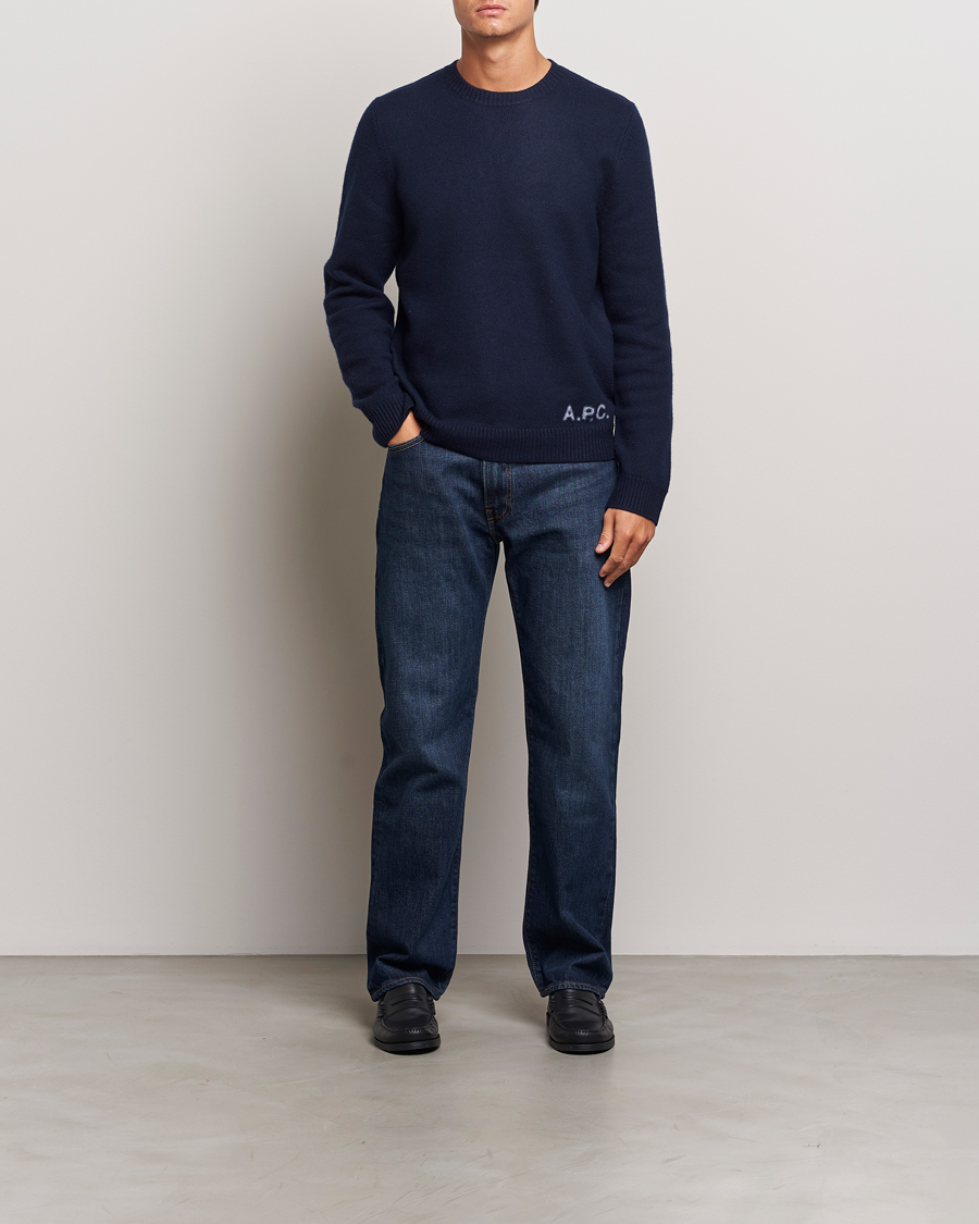 Heren | Truien | A.P.C. | Edward Merino Wool Sweater Dark Navy
