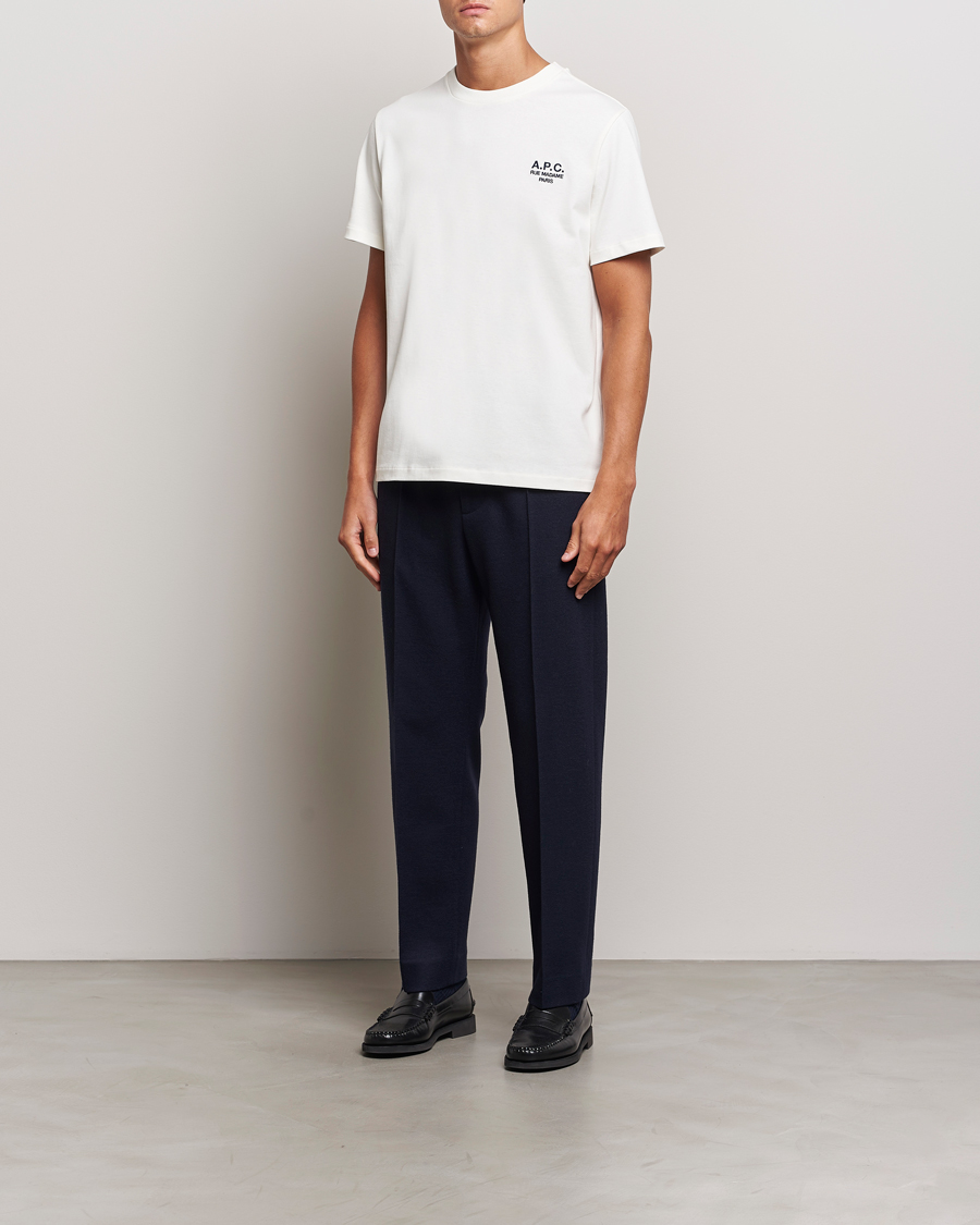 Heren | T-shirts | A.P.C. | Rue Madame T-Shirt White/Dark Navy