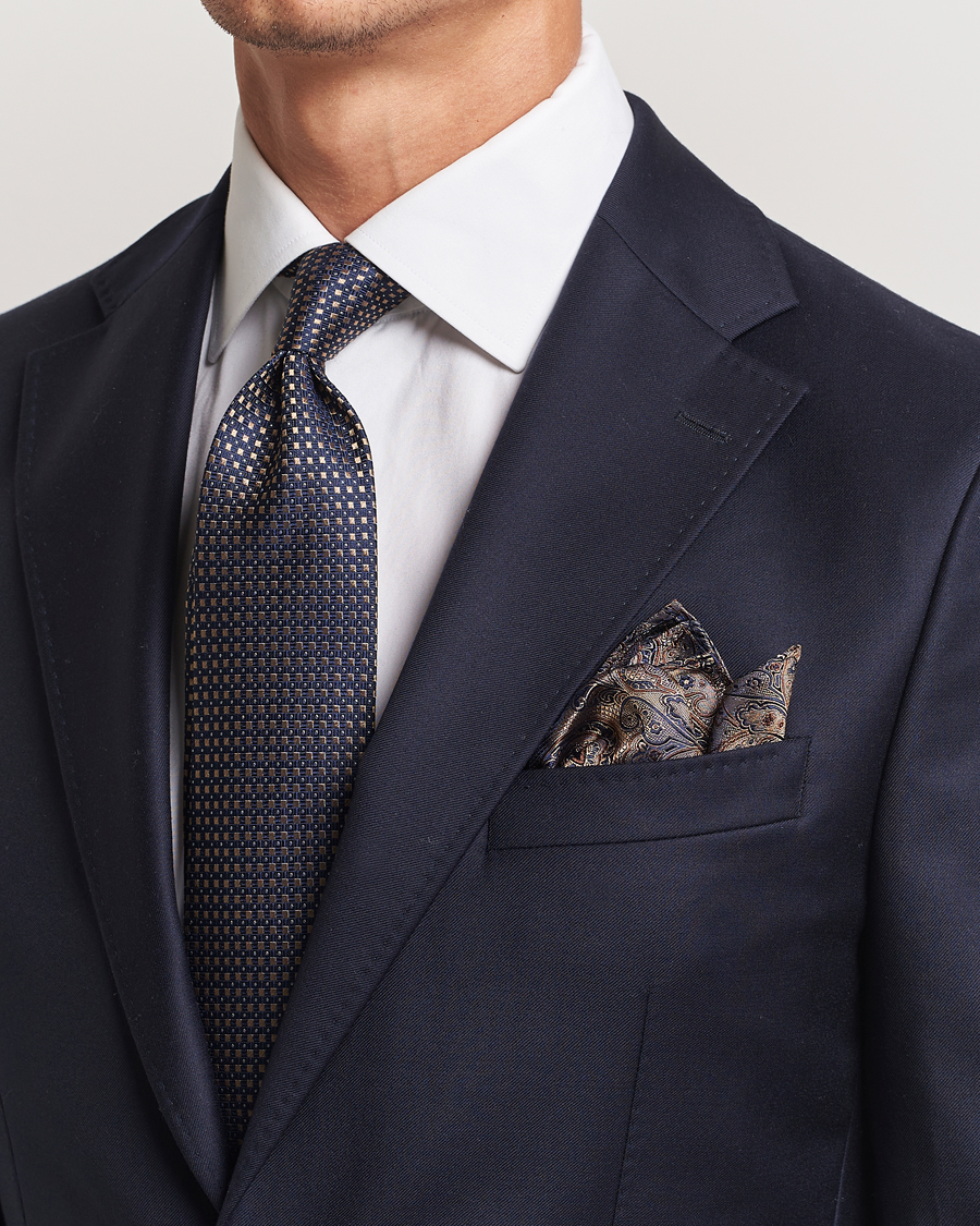 Heren | Amanda Christensen Box Set Silk 8 cm Tie And Pocket Square Brown | Amanda Christensen | Box Set Silk 8 cm Tie And Pocket Square Brown