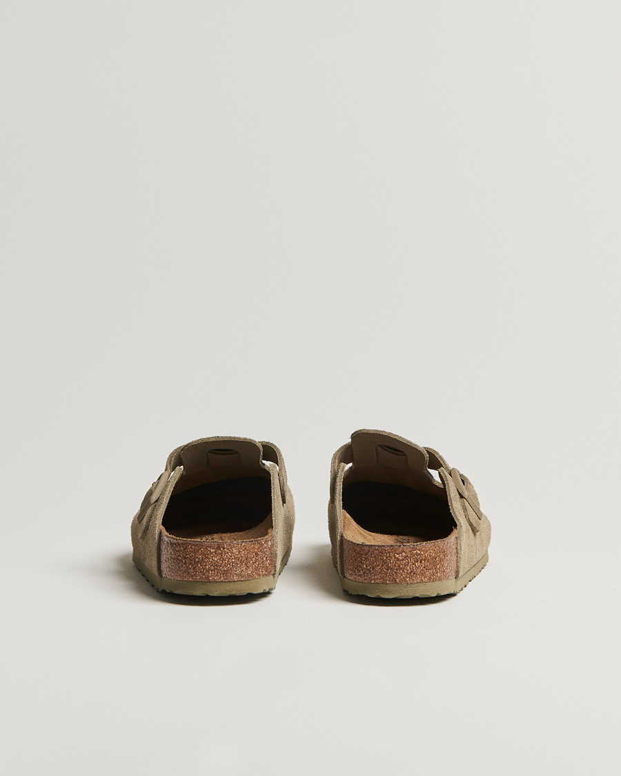 Heren | Sandalen slides | BIRKENSTOCK | Boston Classic Footbed Faded Khaki Suede