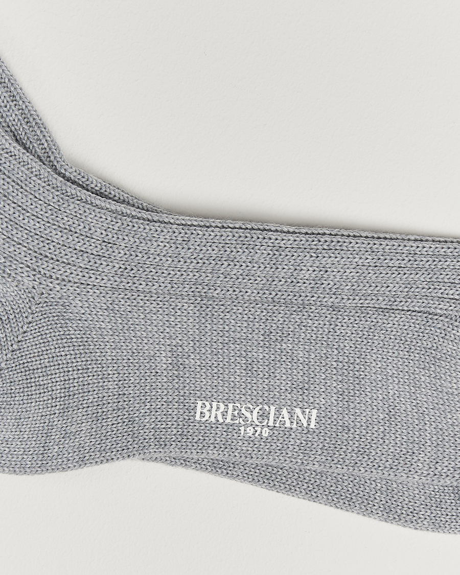 Heren | Ondergoed | Bresciani | Heavy Wool Socks Light Grey