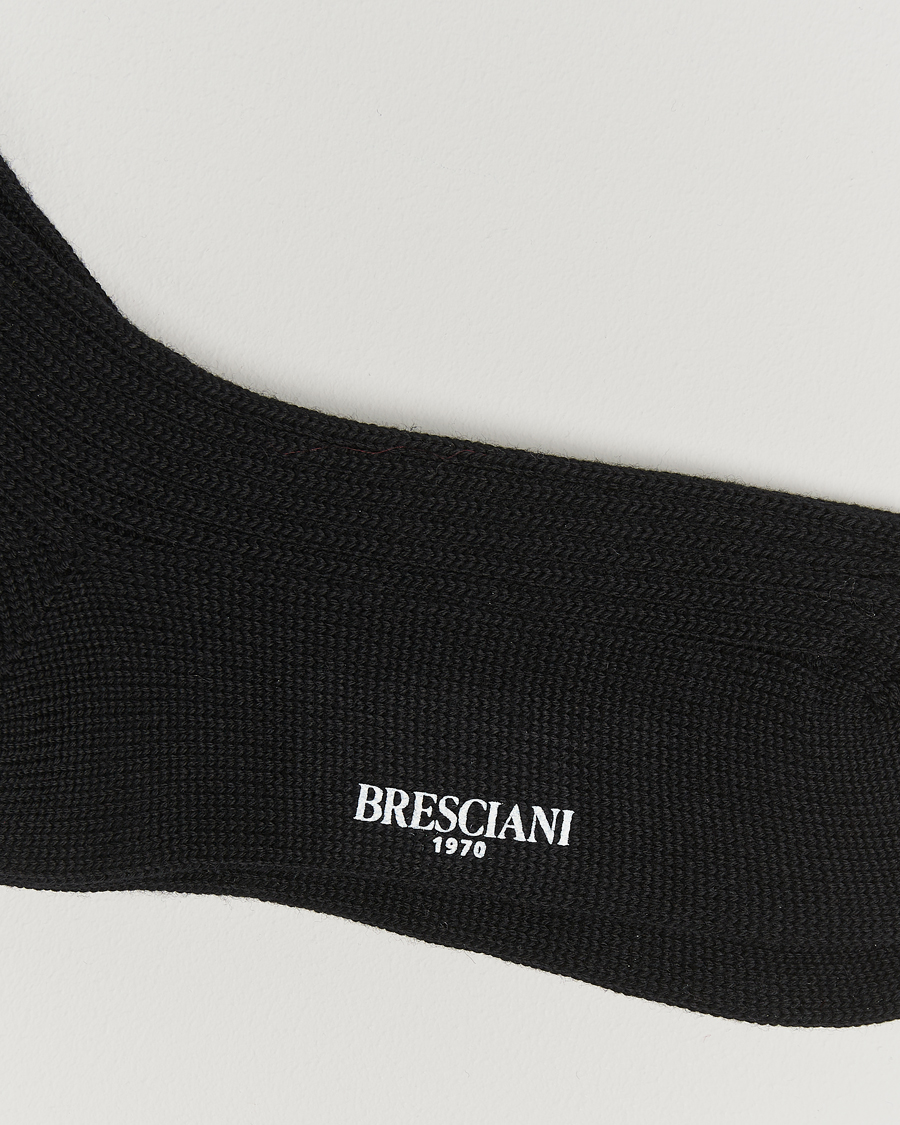 Heren | Ondergoed | Bresciani | Heavy Wool Socks Black