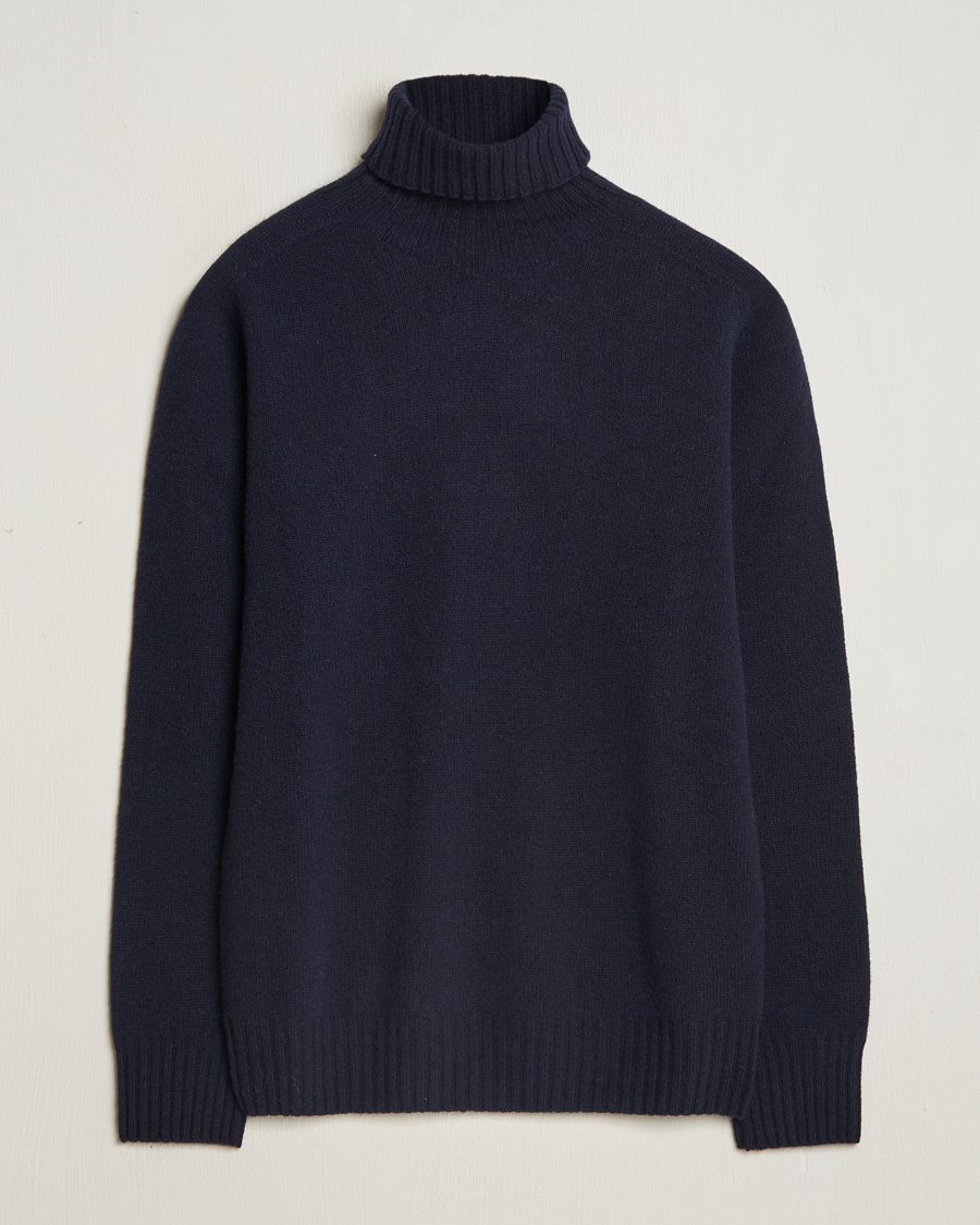 Heren | Truien | Altea | Wool/Cashmere Rollneck Navy