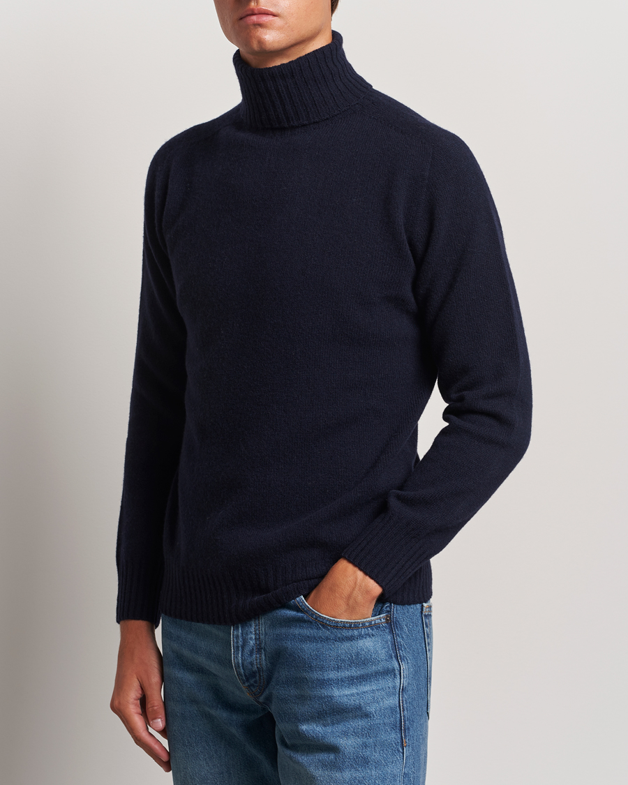 Heren | Truien | Altea | Wool/Cashmere Rollneck Navy