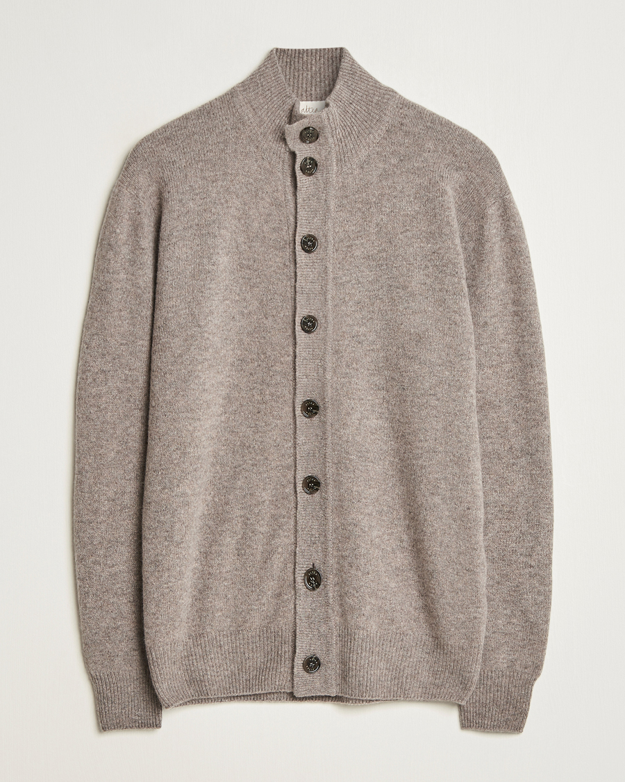 Heren | Truien | Altea | Shetland Cardigan Taupe