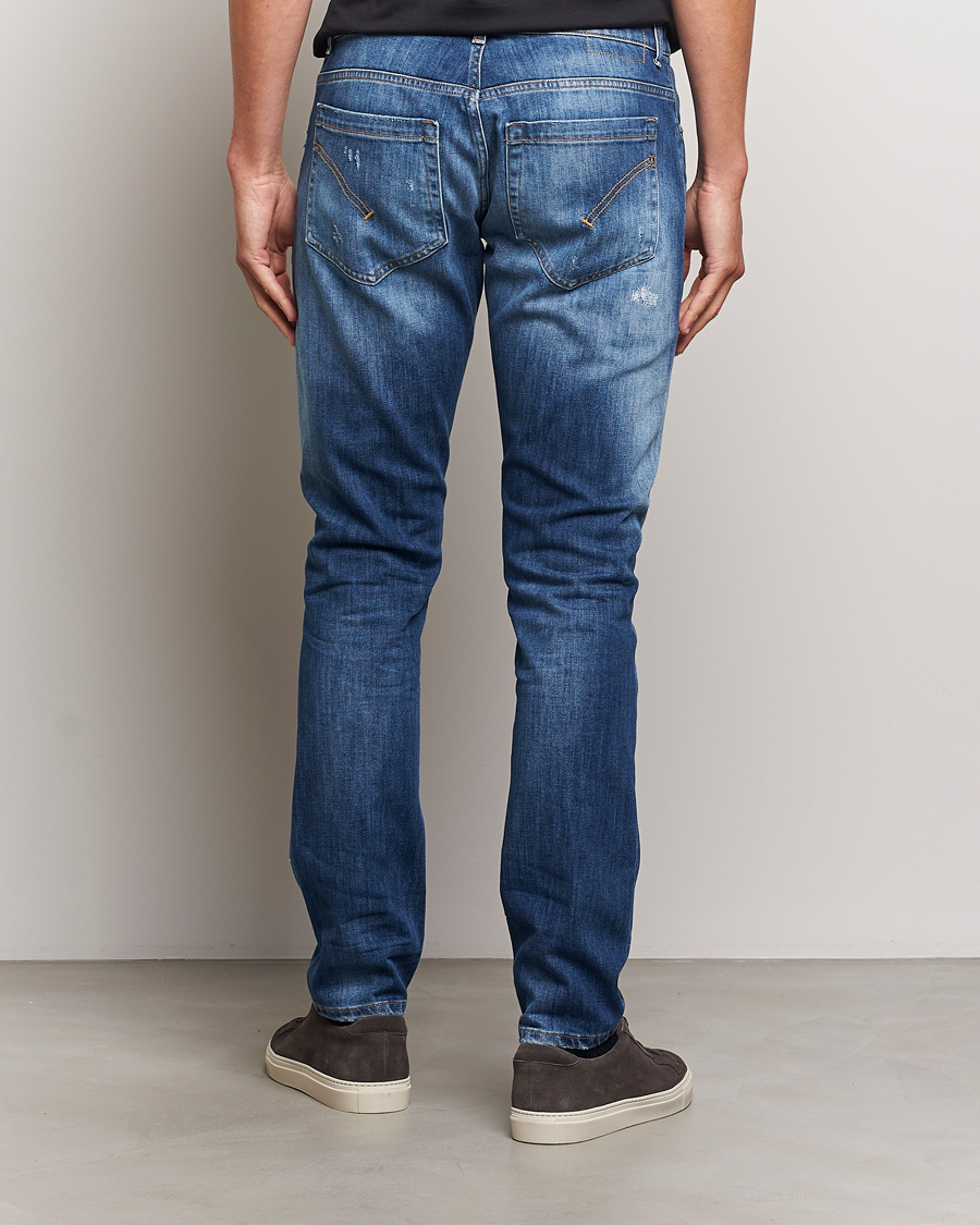 Homme | Jeans | Dondup | George Light Distressed Jeans Medium Blue