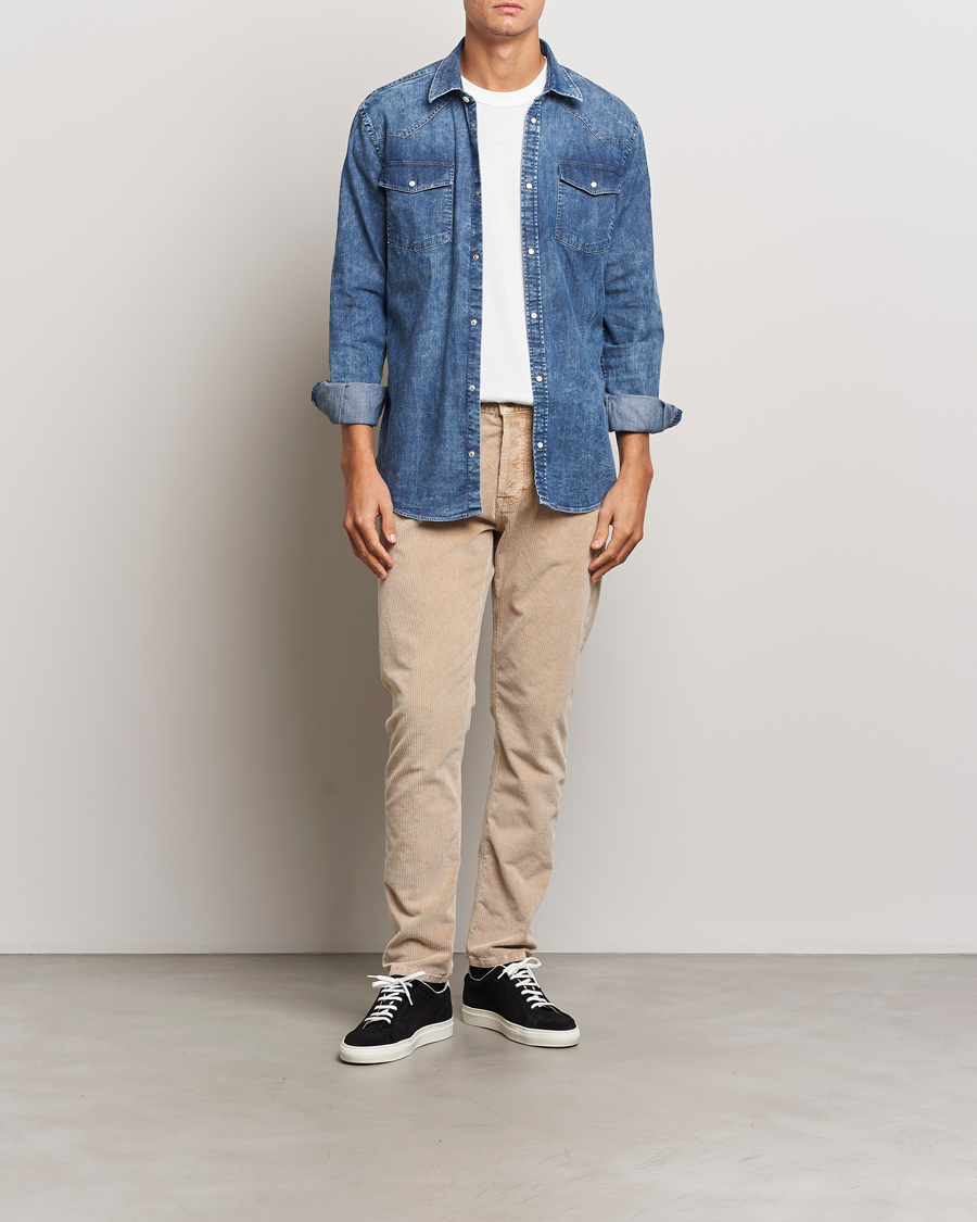 Heren | Broeken | Dondup | Icon Corduroy Trousers Light Beige