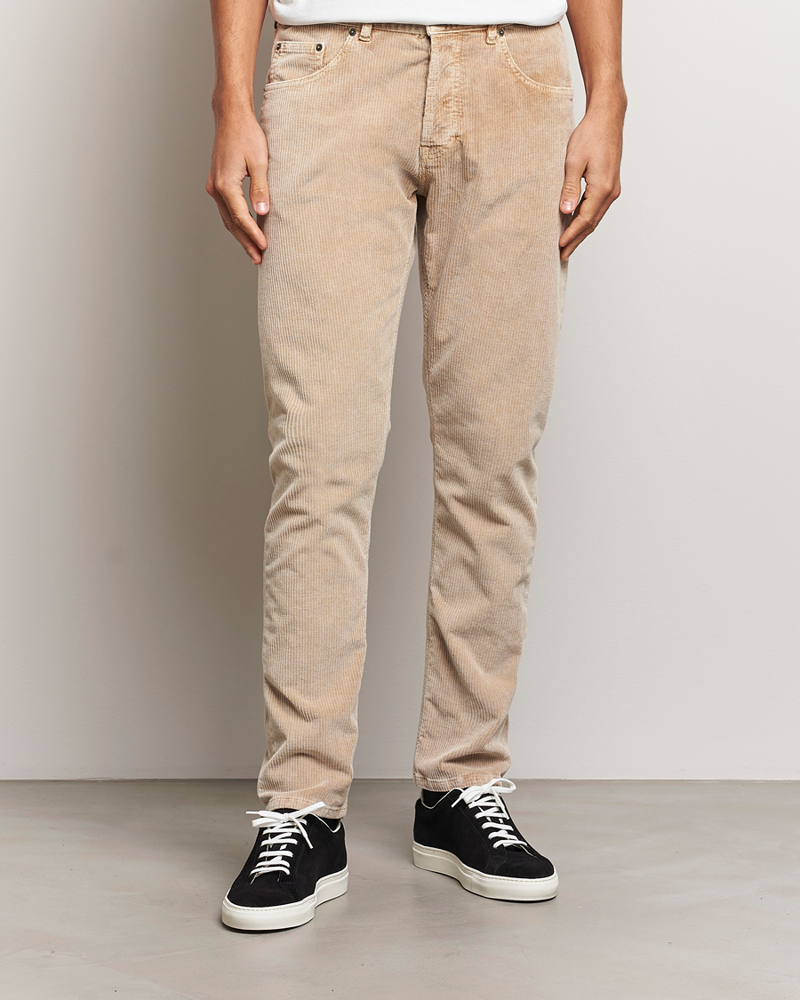 Heren | Broeken | Dondup | Icon Corduroy Trousers Light Beige