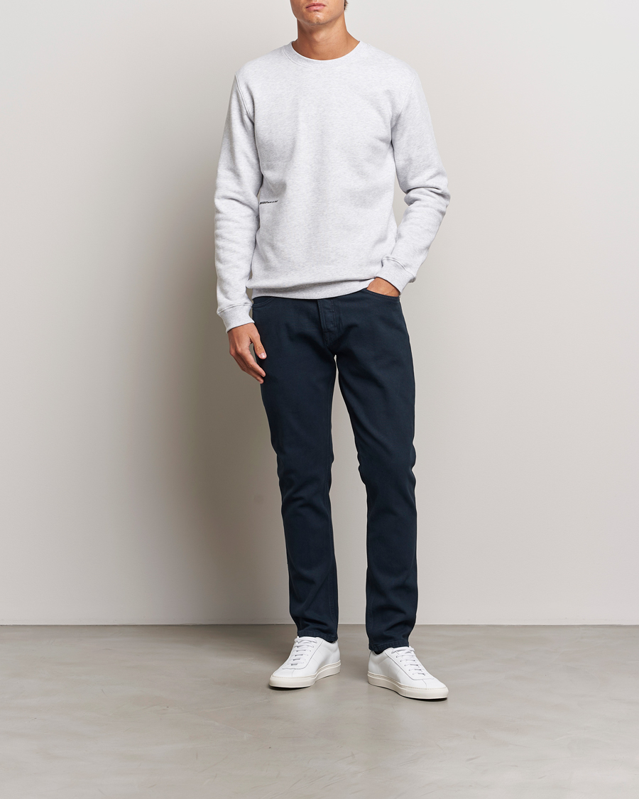 Homme | Pulls Et Tricots | Dondup | Logo Crew Neck Sweatshirt Grey Melange