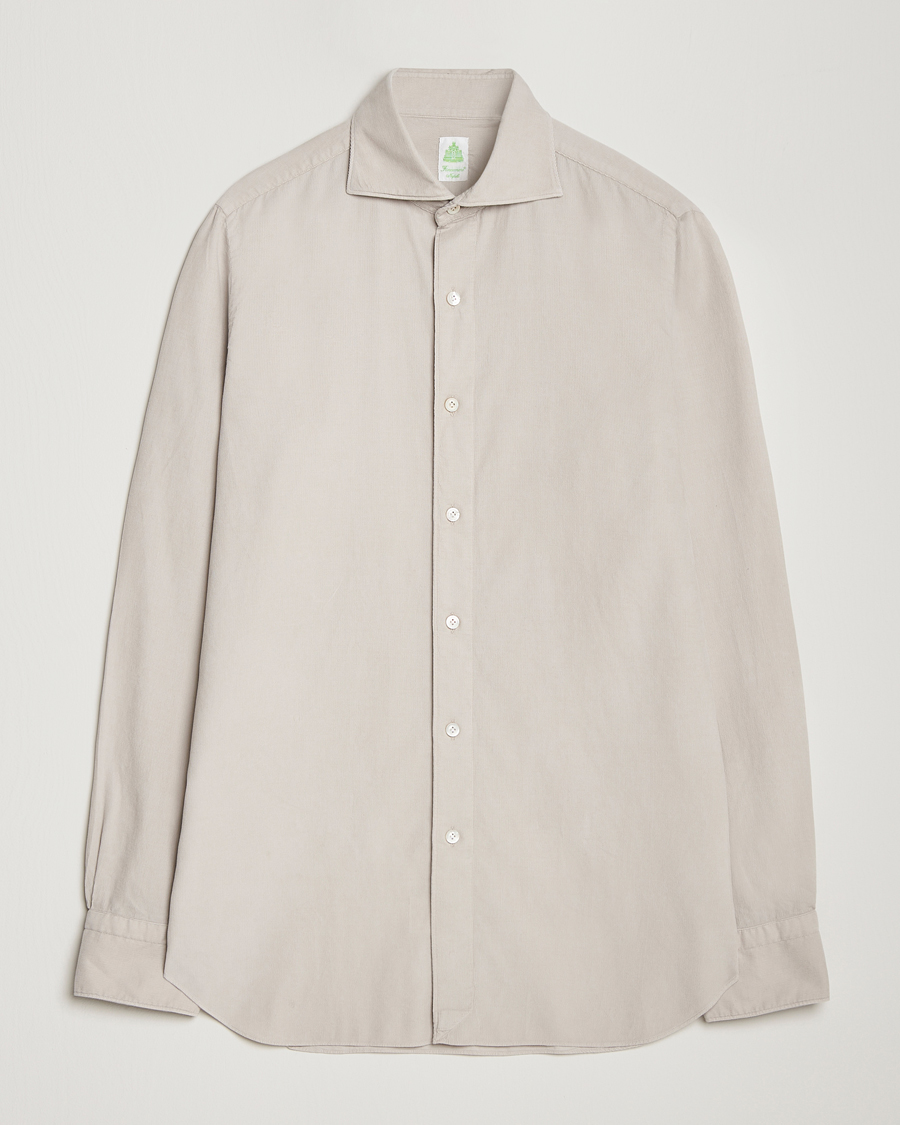 Heren | Overhemden | Finamore Napoli | Gaeta Corduroy Shirt Light Beige