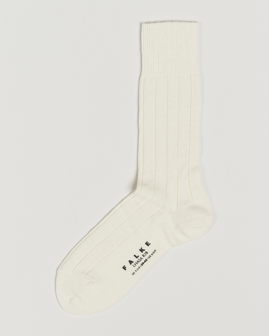 Heren | Ondergoed | Falke | Lhasa Cashmere Socks Off White