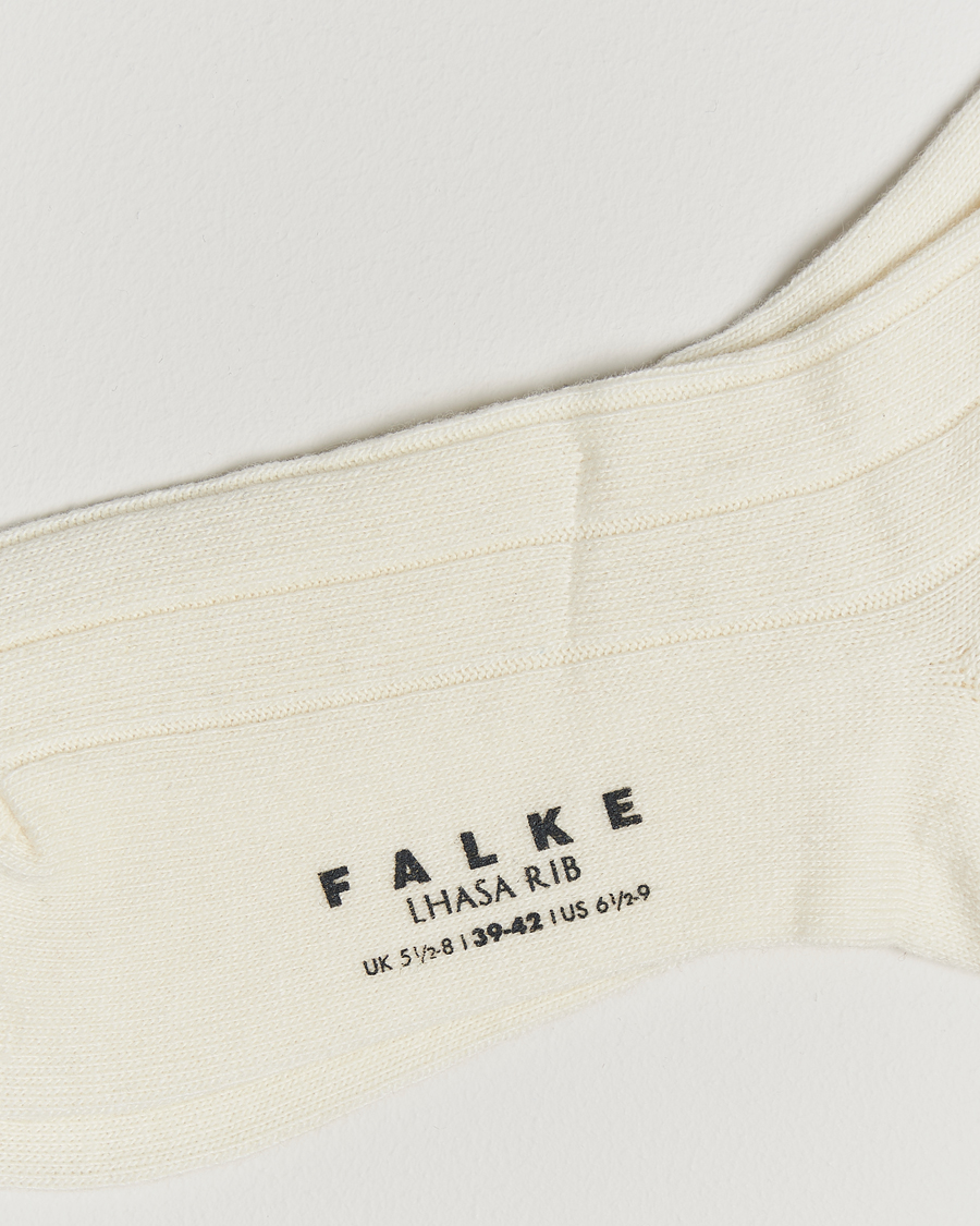 Heren | Ondergoed | Falke | Lhasa Cashmere Socks Off White