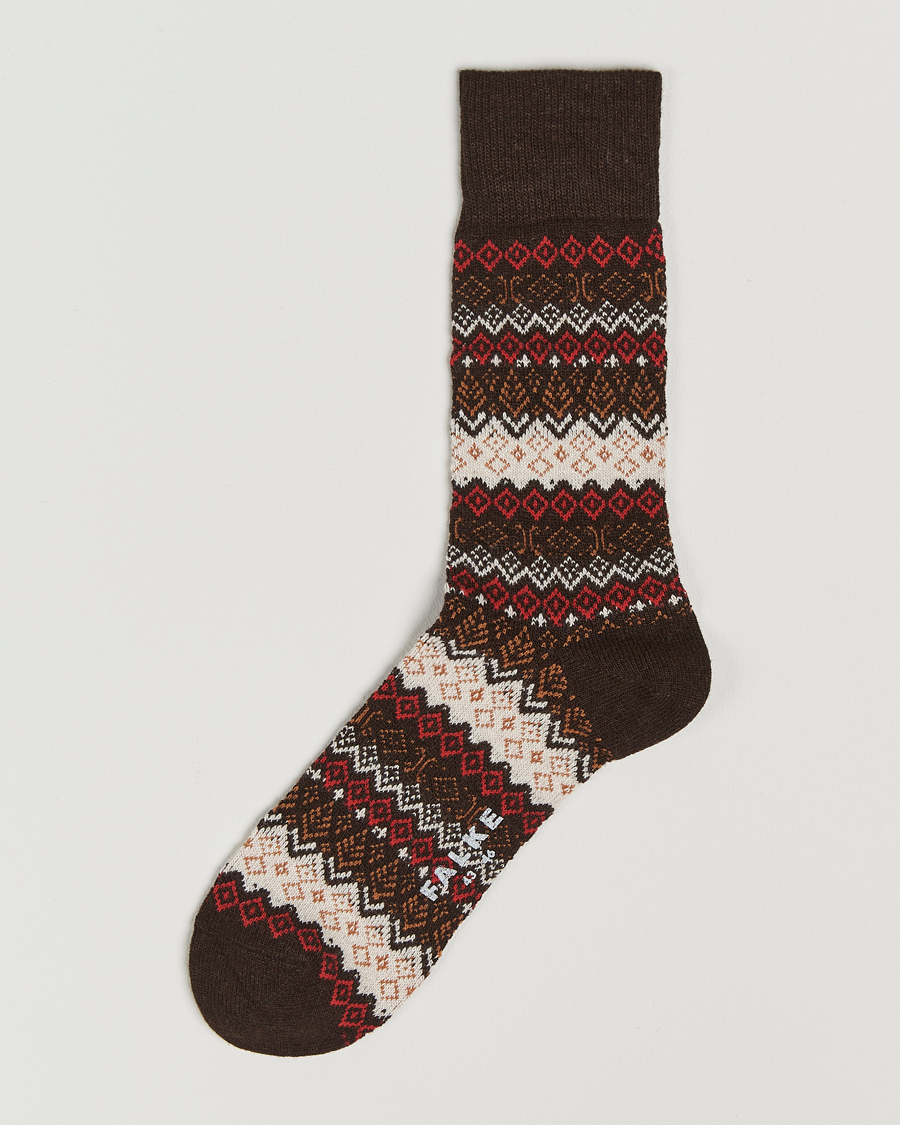 Homme | Sous-Vêtements Et Chaussettes | Falke | Aspen Fairisle Socks Dark Brown