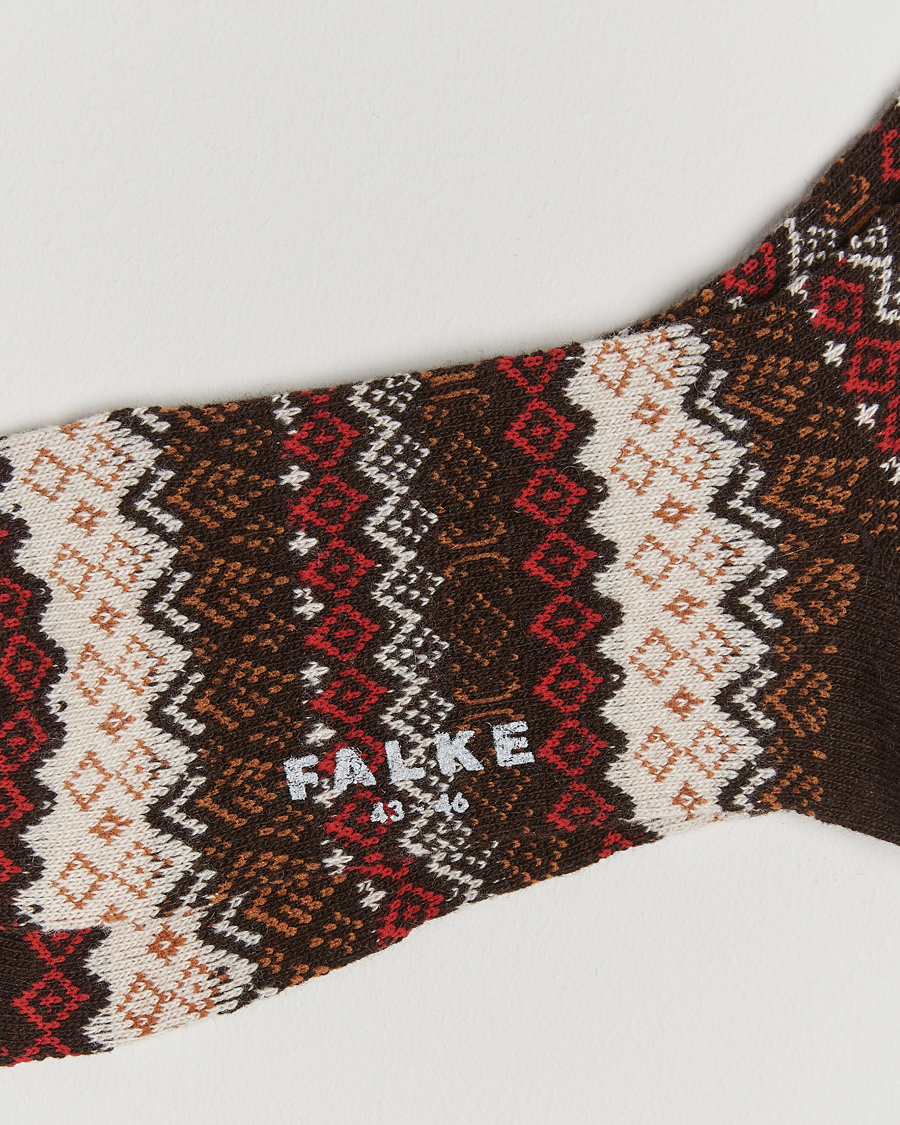 Homme | Sous-Vêtements Et Chaussettes | Falke | Aspen Fairisle Socks Dark Brown