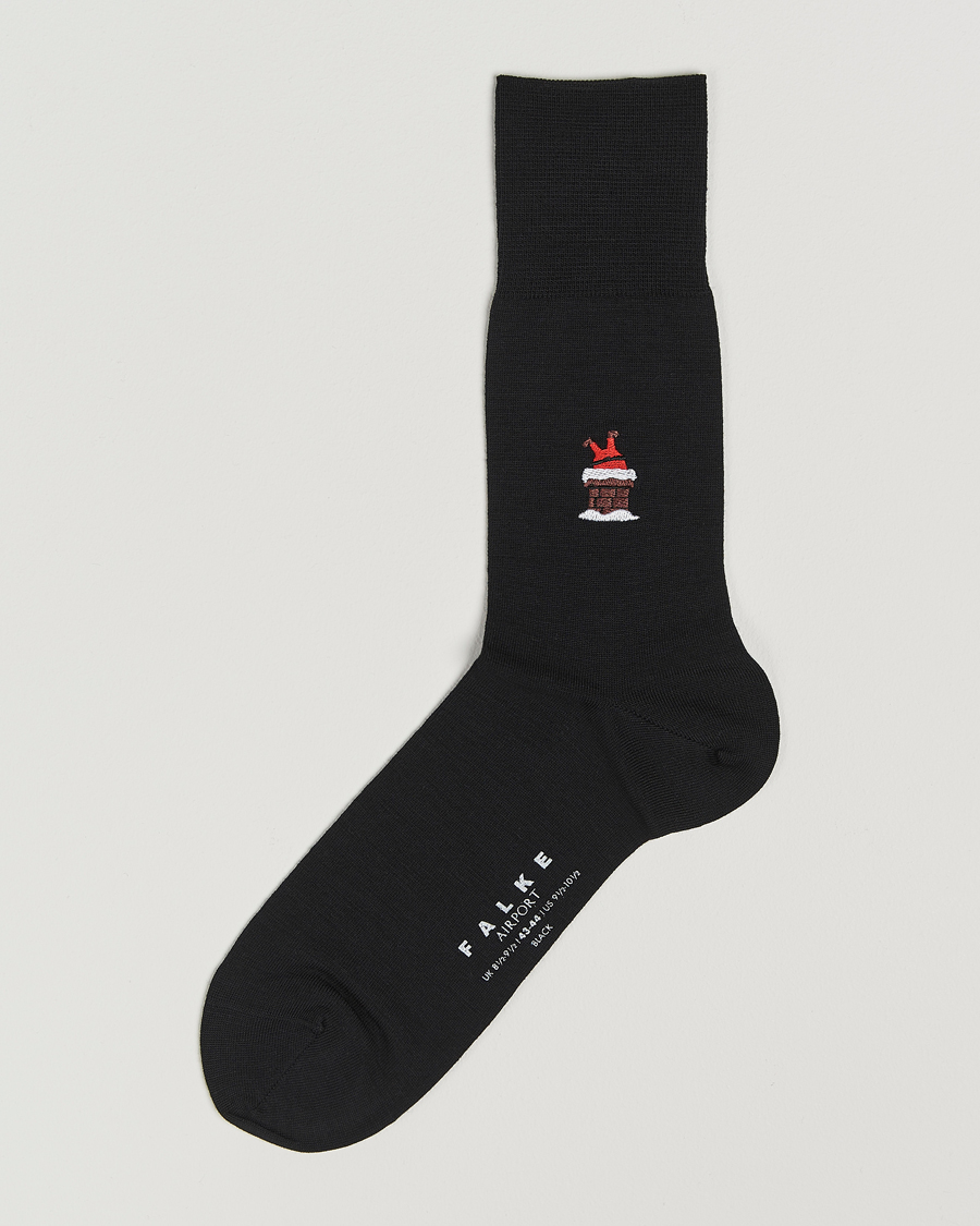 Heren | Ondergoed | Falke | Airport Santa Socks Black
