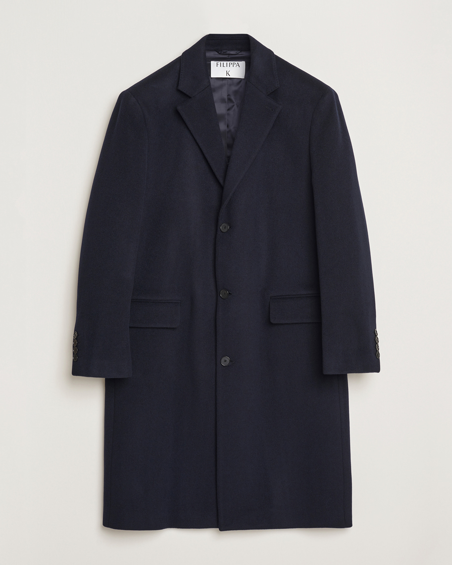 Heren | Jassen | Filippa K | Relaxed Wool Coat Navy