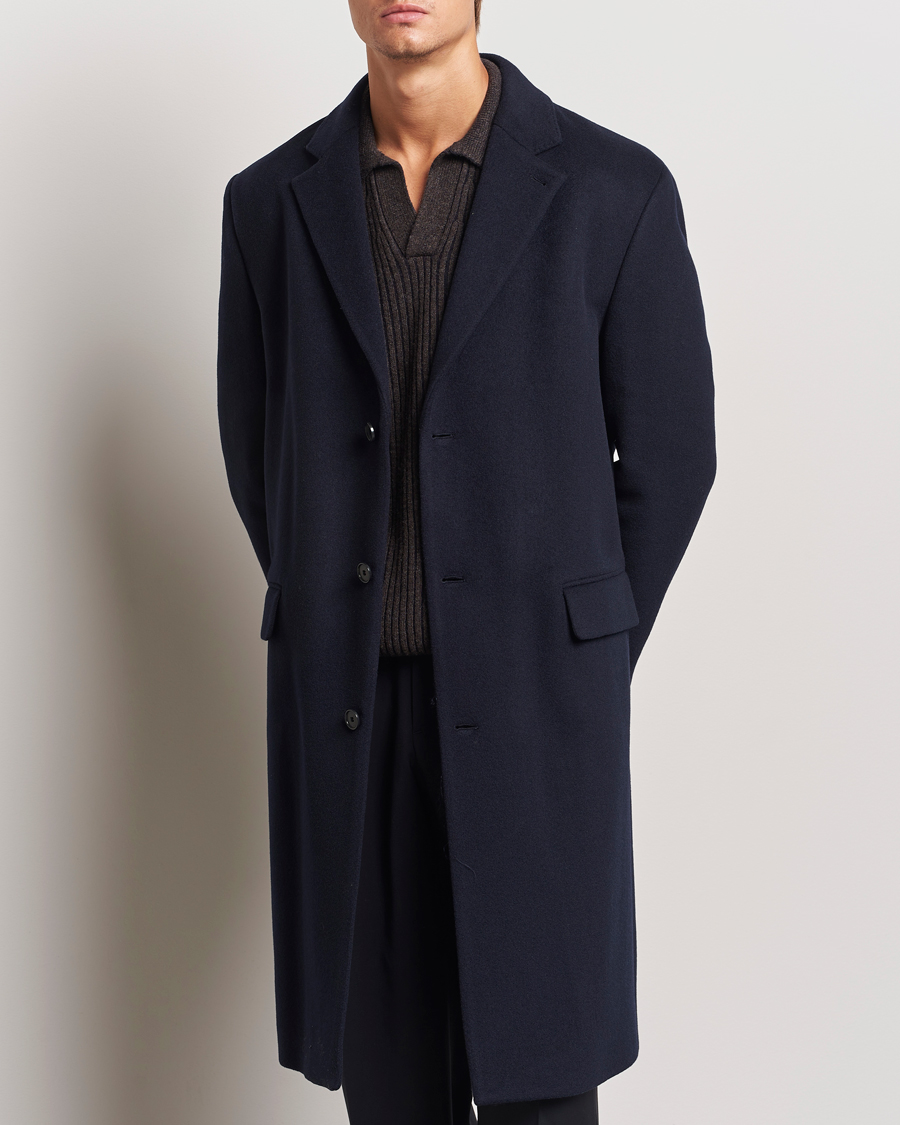 Heren | Jassen | Filippa K | Relaxed Wool Coat Navy