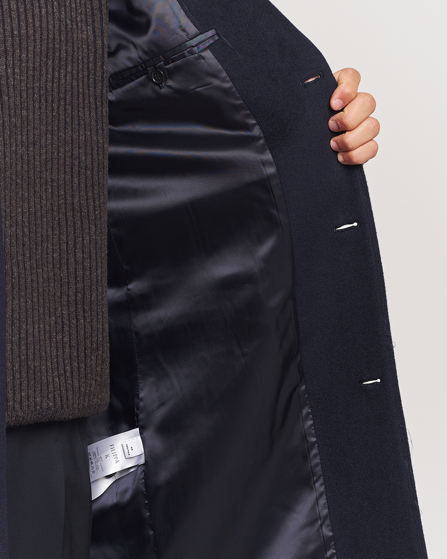 Heren | Jassen | Filippa K | Relaxed Wool Coat Navy