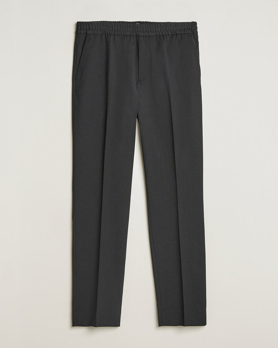 Heren | Broeken | Filippa K | Relaxed Terry Wool Trousers Anthracite