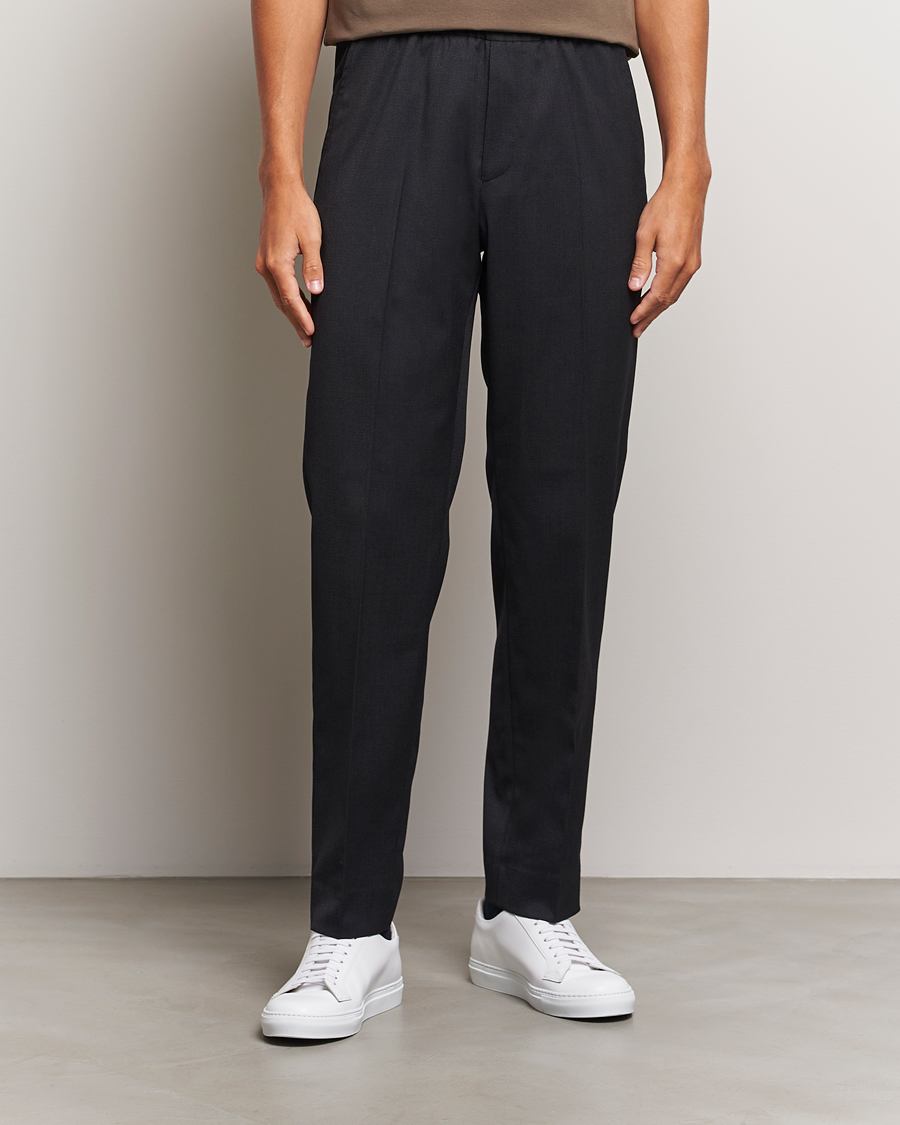 Heren | Broeken | Filippa K | Relaxed Terry Wool Trousers Anthracite