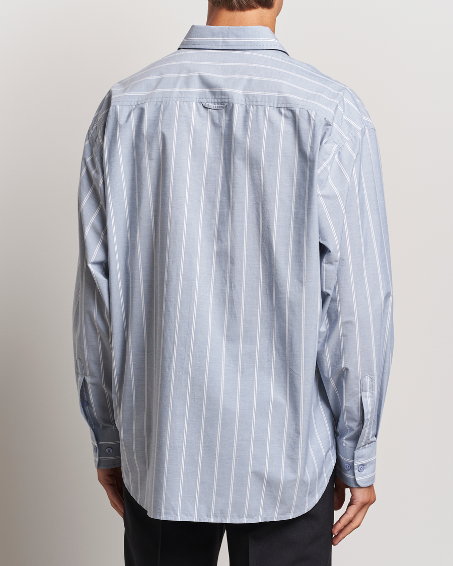 Homme | Chemises | Filippa K | Striped Cotton Poplin Shirt Blue/White