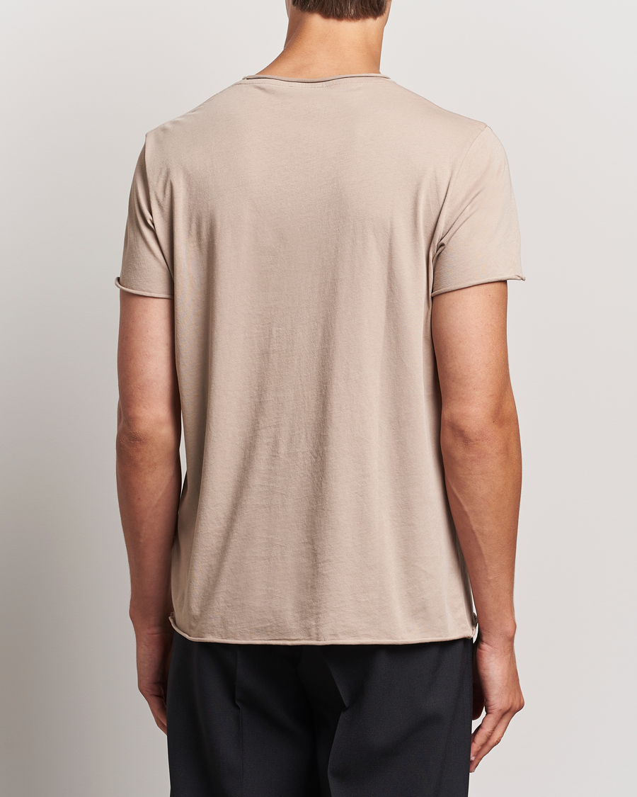Homme | T-shirts | Filippa K | Roll Neck Crew Neck T-Shirt Faded Khaki