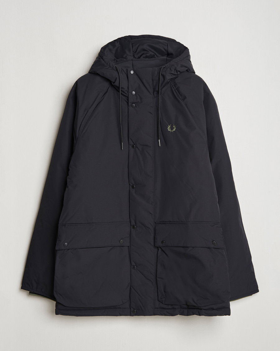 Homme | Manteaux Et Vestes | Fred Perry | Padded Zip Through Parka Black