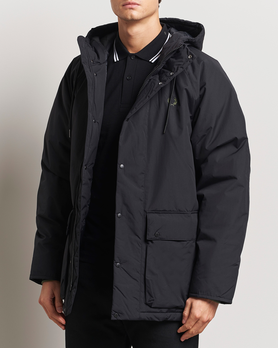 Homme | Manteaux Et Vestes | Fred Perry | Padded Zip Through Parka Black