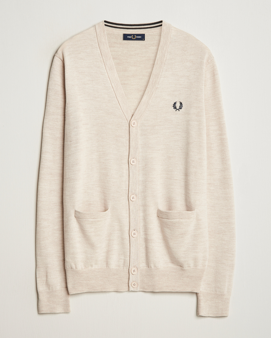 Heren | Truien | Fred Perry | Knitted Cardigan Porriged Marl