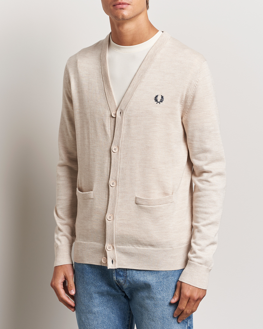 Heren | Truien | Fred Perry | Knitted Cardigan Porriged Marl