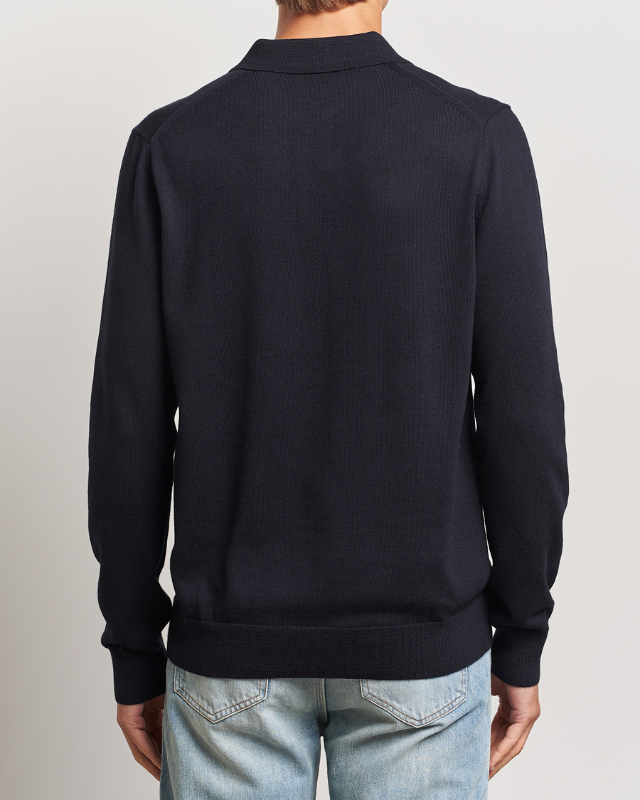 Homme | Pulls Et Tricots | Fred Perry | Knitted Long Sleeve Polo Navy