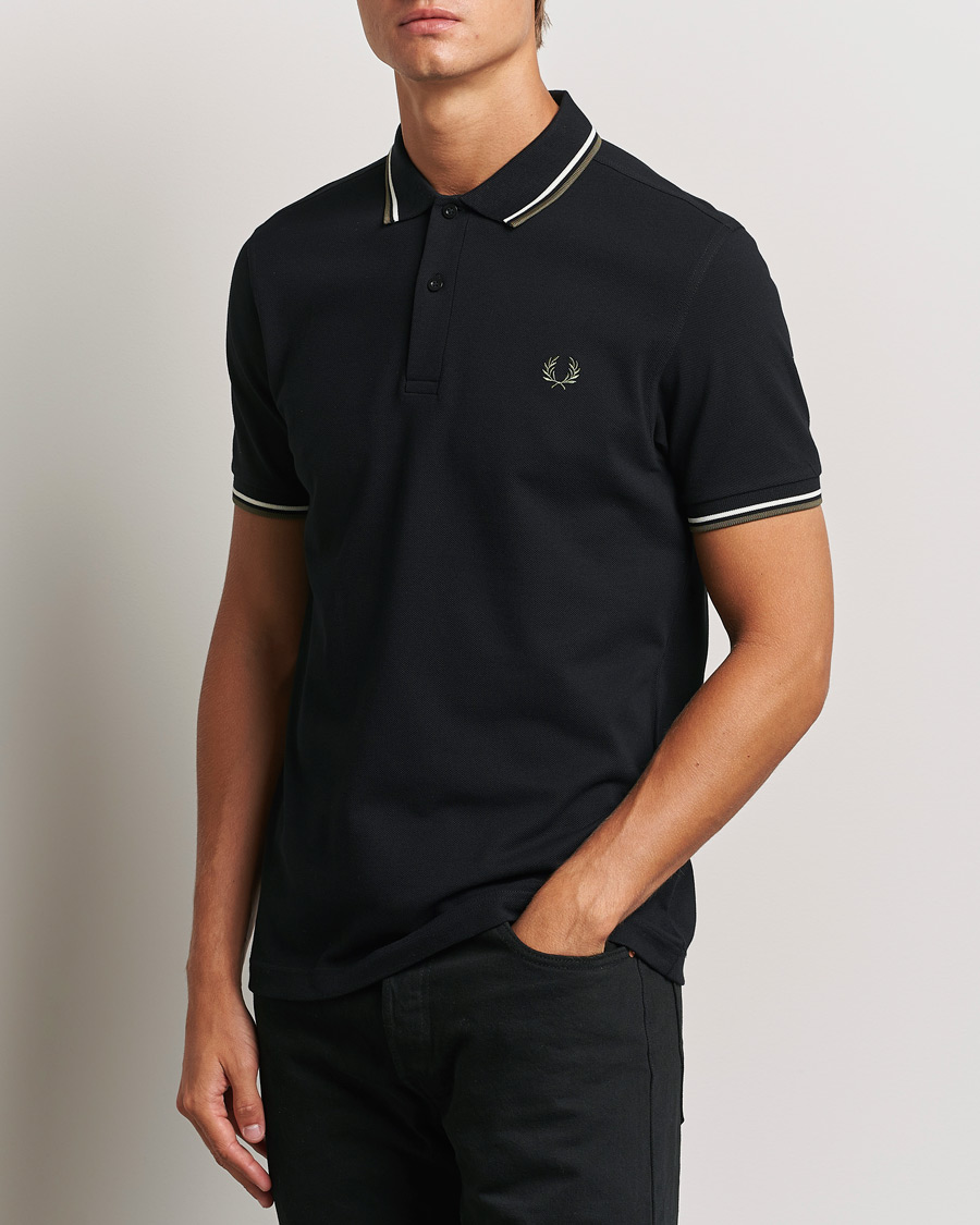 Homme | Polos | Fred Perry | Twin Tipped Shirt Black