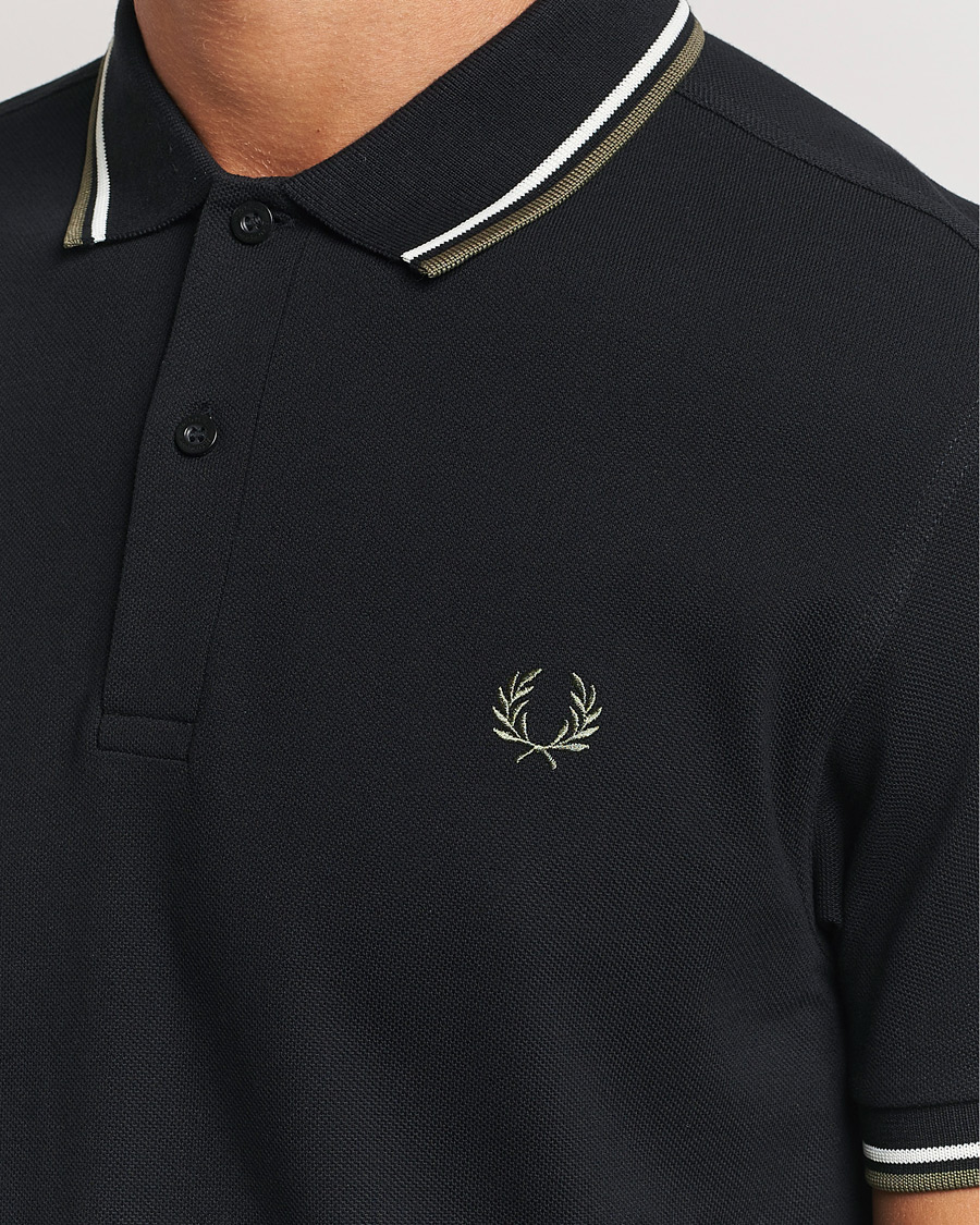 Homme | Polos | Fred Perry | Twin Tipped Shirt Black