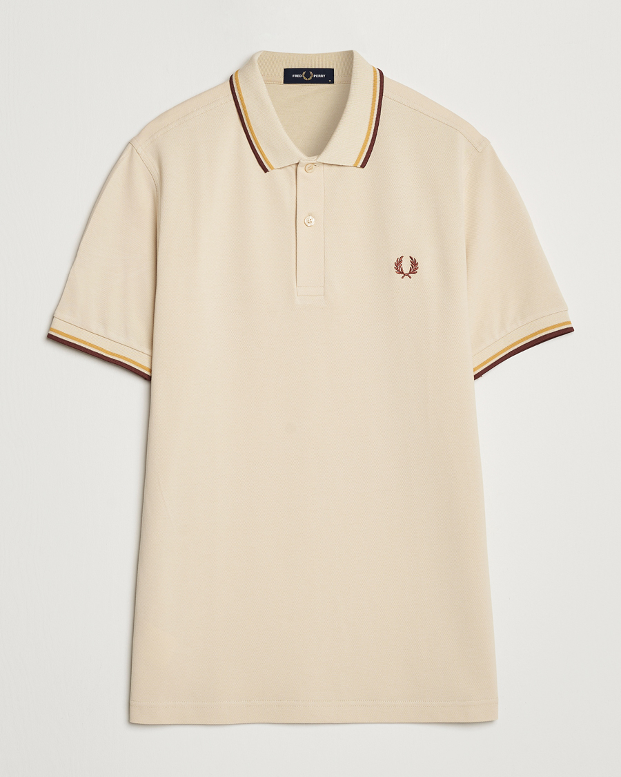 Heren | Polo's | Fred Perry | Twin Tipped Shirt Oatmeal