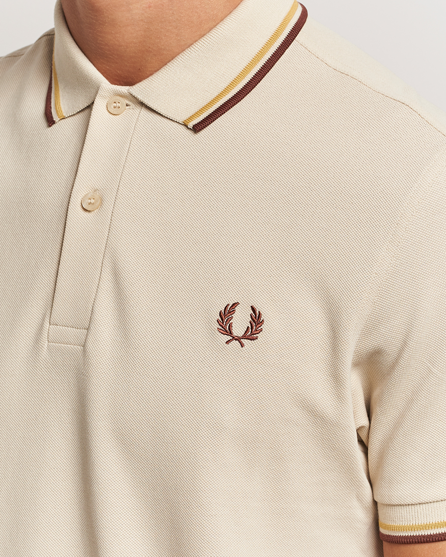 Heren | Polo's | Fred Perry | Twin Tipped Shirt Oatmeal