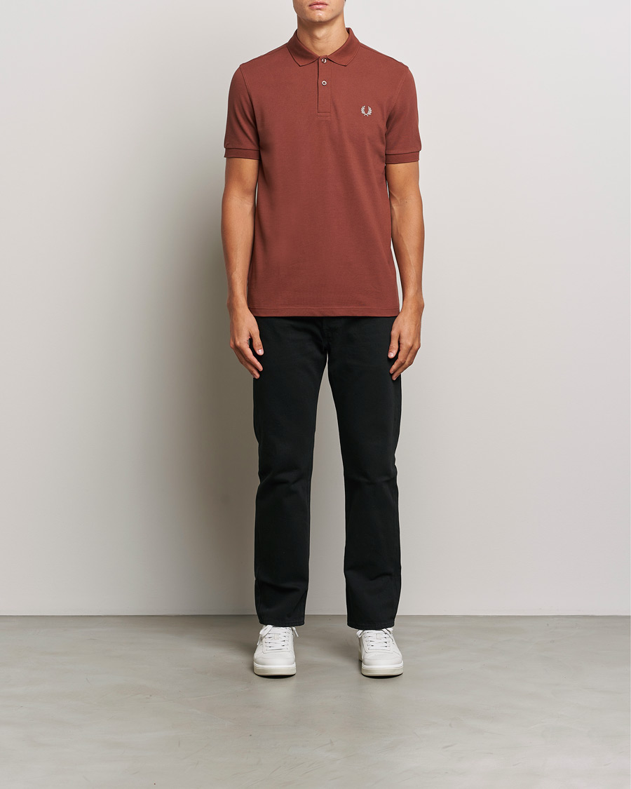 Homme | Polos | Fred Perry | Plain Polo Shirt Whiskey Brown