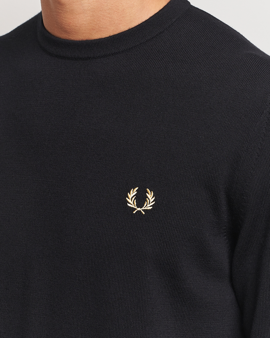 Heren | Truien | Fred Perry | Classic Crew Neck Jumper Black