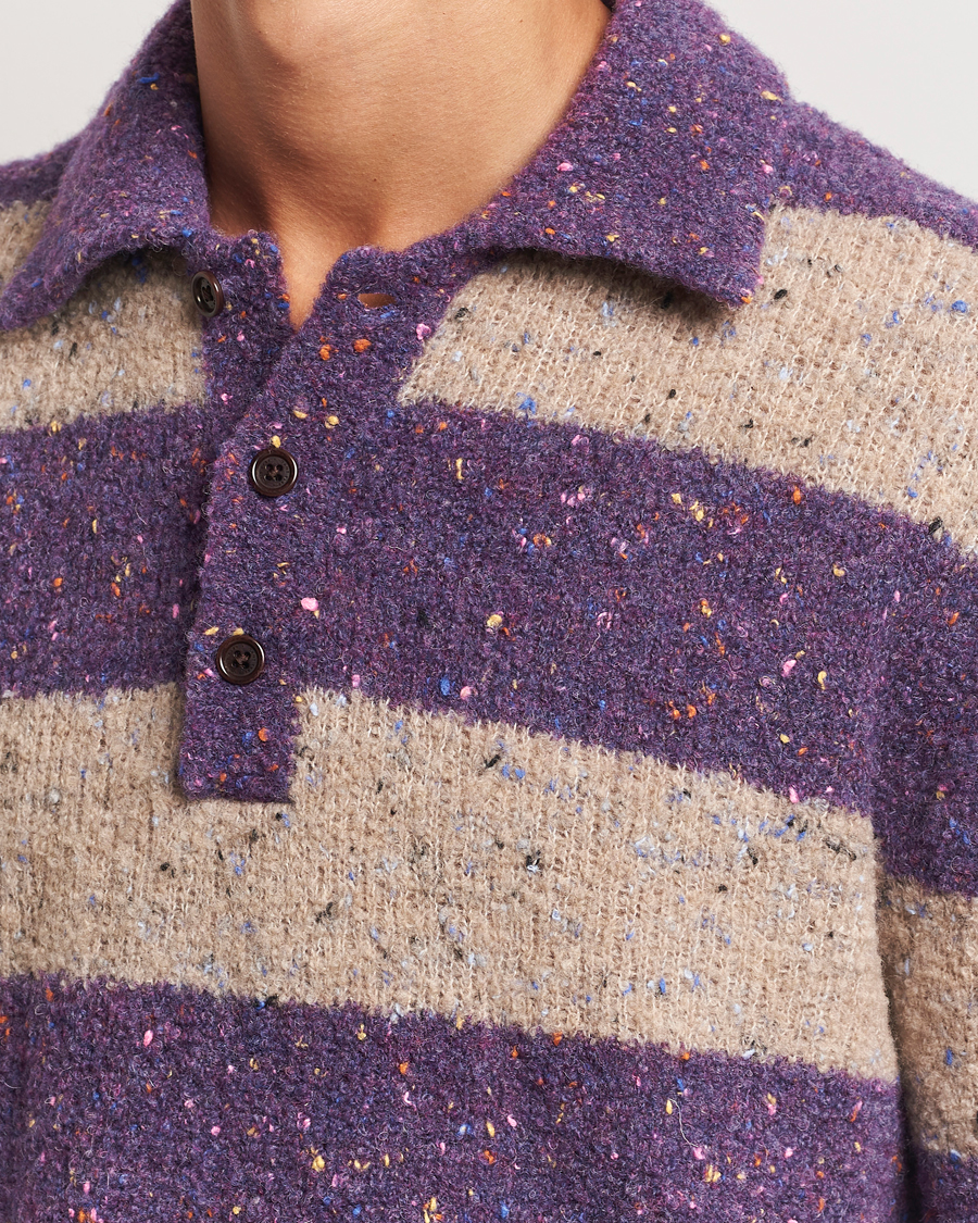Heren | Truien | GANT | Barstriped Rugger Deep Plum