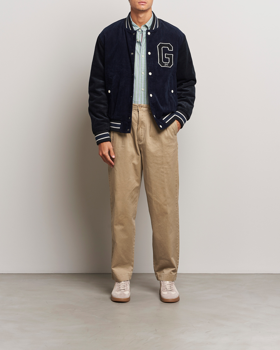 Homme | Manteaux Et Vestes | GANT | Cord Varsity Jacket Evening Blue
