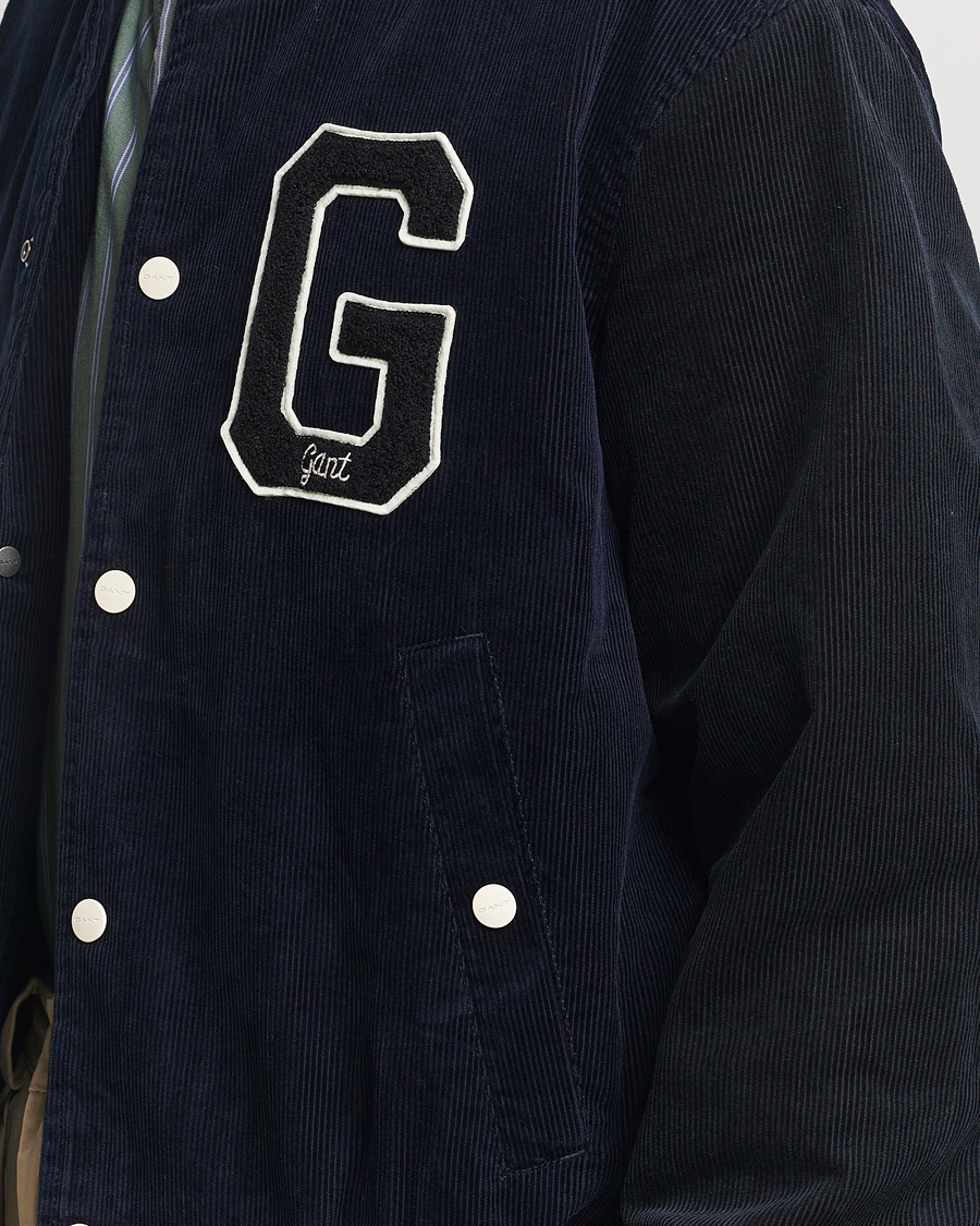 Homme | Manteaux Et Vestes | GANT | Cord Varsity Jacket Evening Blue