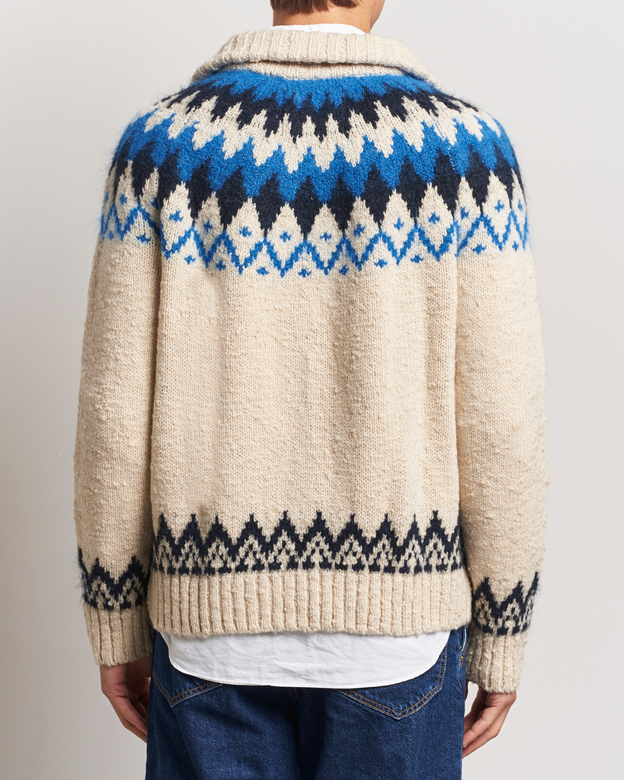 Homme | Pulls Et Tricots | Gant | Jacquard Zip Cardigan Cream