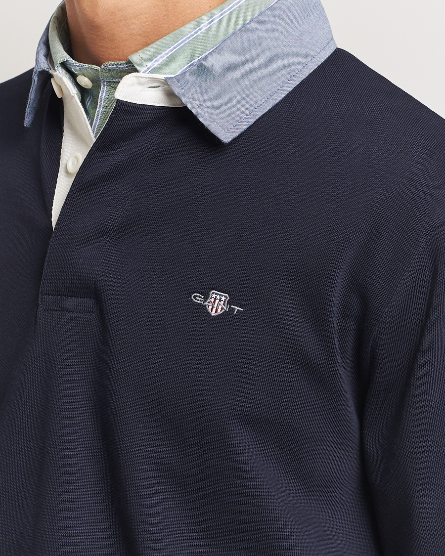 Homme | Pulls Et Tricots | GANT | Original Solid Heavy Rugger Evening Blue