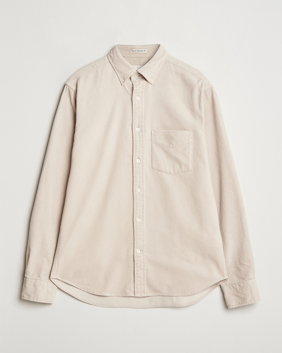 Homme | Chemises | Gant | Regular Fit Corduroy Shirt Putty