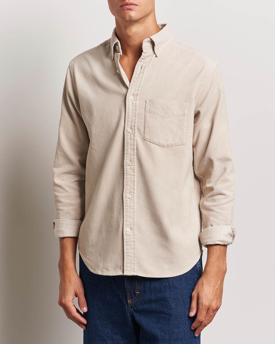 Homme | Chemises | Gant | Regular Fit Corduroy Shirt Putty